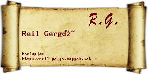 Reil Gergő névjegykártya